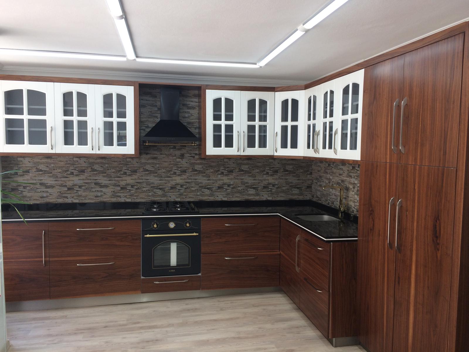 Home Ahşap & beyaz kombinasyon mutfak – Lake Mutfak